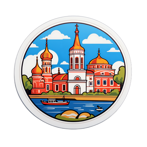 Наліпка з стилізованим зображенням Таганрога