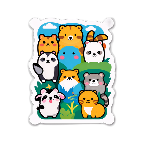 台北動物園可愛動物貼紙