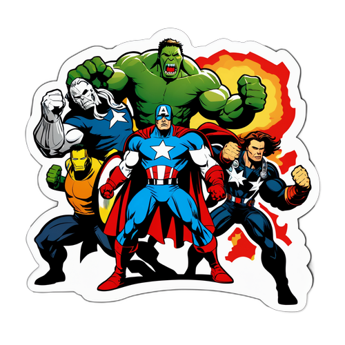 Sticker ng Marvel Avengers Doomsday Trailer