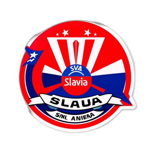 Sticker ng Pagsasaya ng mga Tagahanga ng Slavia Praha vs Arsenal