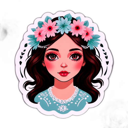 Edyta Górniak z koroną kwiatową