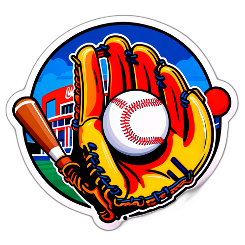 एक बेसबॉल दस्ताना एक उड़ती MLB गेंद को पकड़ते हुए