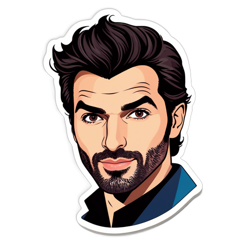 Sticker Celebrando a Carreira de Justin Baldoni