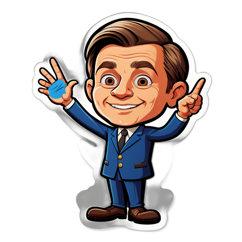 Karikatyyri Matti Vanhasesta rohkeuden symbolina