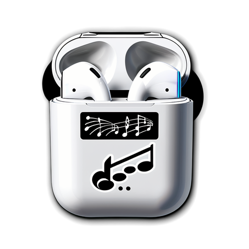 Musikalske AirPods 4 Sticker