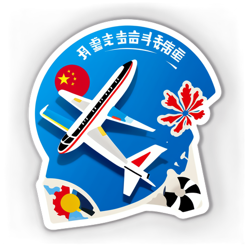 中国与日本/韩国免签政策主题贴纸