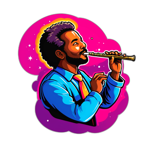 Estevao zenekara koncertjén, furulyával