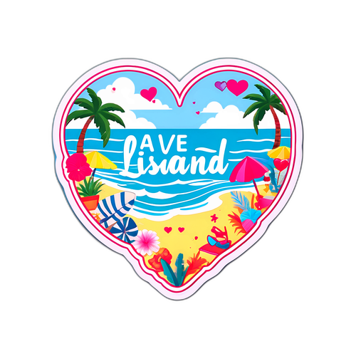 Romantisk Love Island Sticker