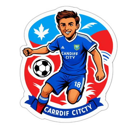 Sticker ya Mashabiki wa Soka ya Cardiff City