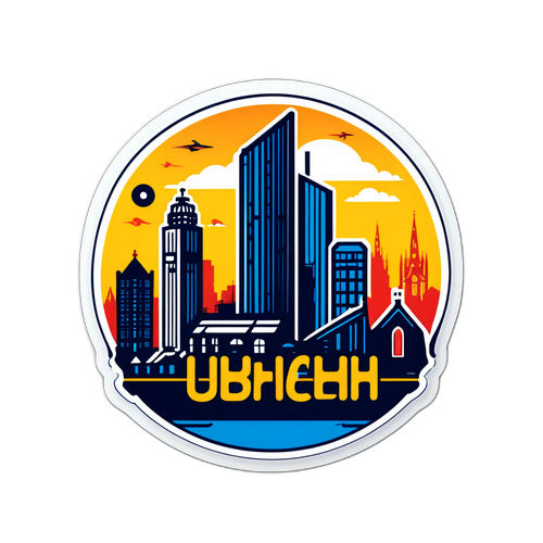 Sticker wa Mandhari ya Jiji la Utrecht