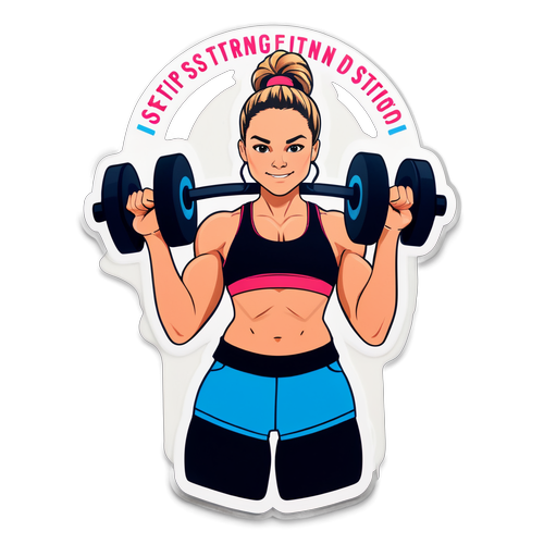 Fitness Tema Klistermärke