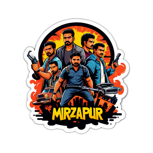 मिर्जापुर एक्शन स्टिकर