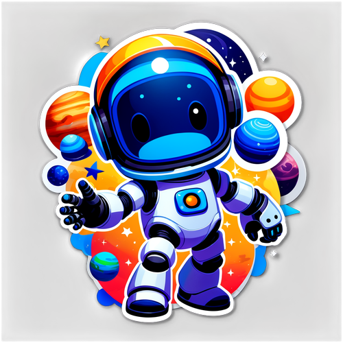 Astronautisk Eventyr Sticker