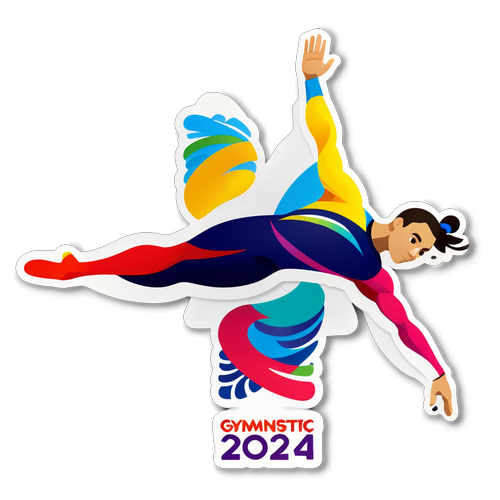 Unleash Your Passion: Grab This Vibrant 2024 Gymnastics Olympic Sticker Now!