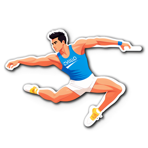 Inspirasyonal na Sticker ni Carlos Yulo: Ang Alamat ng Gymnastics sa Olympics!