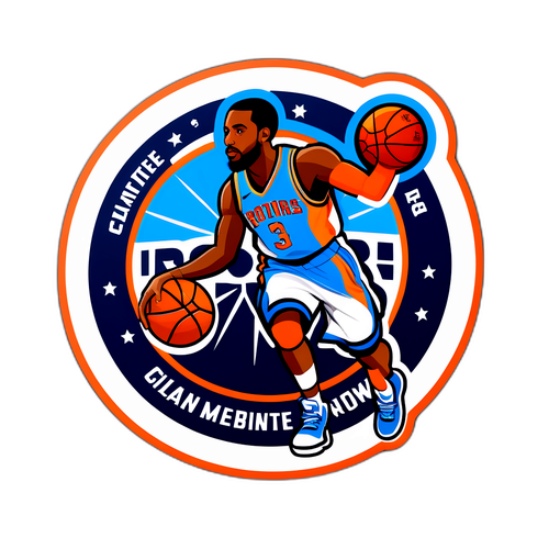 Basketball Sticker na may Rotowire Logo