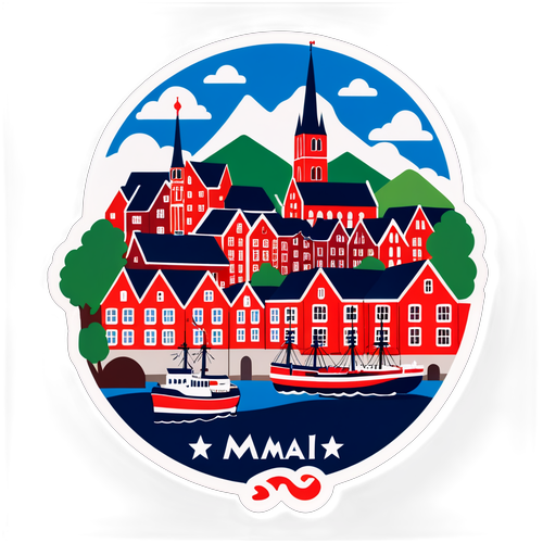En sjarmerende illustrasjon av 17. mai i Bergen