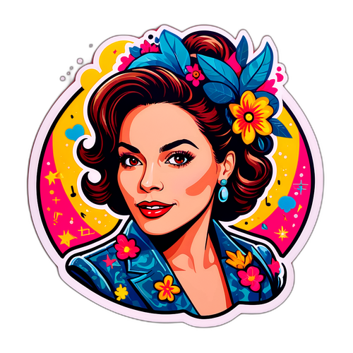 Rita Tallós portréja kreatív zenei elemekkel