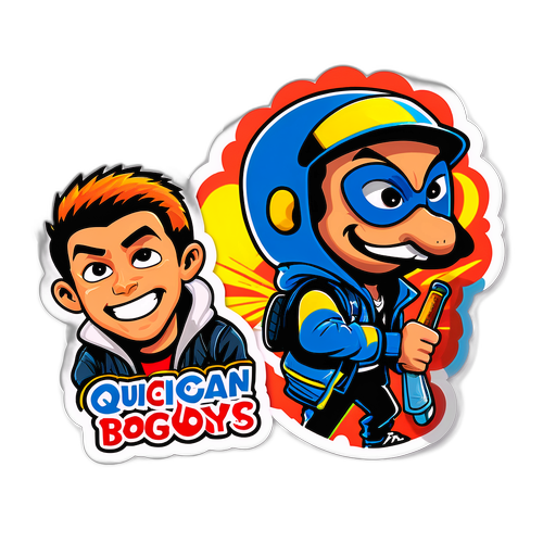 Snelle jongens stickers met hooligan
