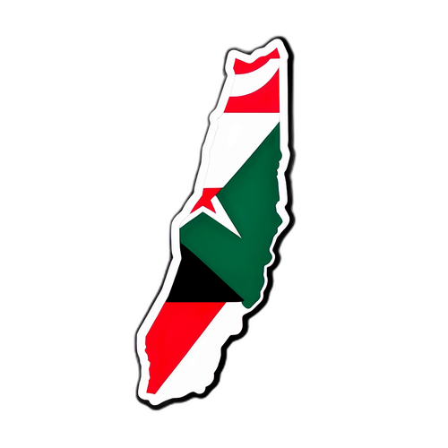 Harta Palestinei cu simboluri culturale