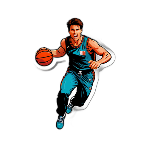 Yüksek Enerjili Basketbol Aksiyon Sticker'ı