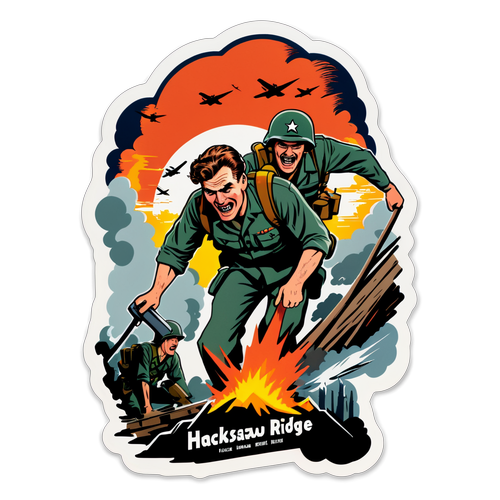 Keberanian Sengit! Saksikan Momen Heroik dari 'Hacksaw Ridge' dalam Stiker Aksi yang Menggetarkan!