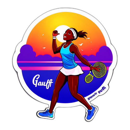 Inspirational Gauff Tennis Sticker