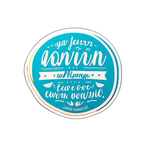 Minimalistyczny sticker z Janem Nowickim