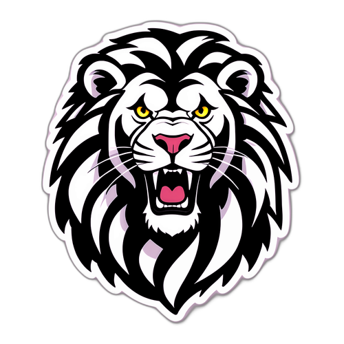 Autocolant tematic Juventus cu leu înfiorător