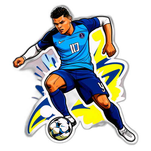 Adesivo dell'azione dinamica di Thiago Silva