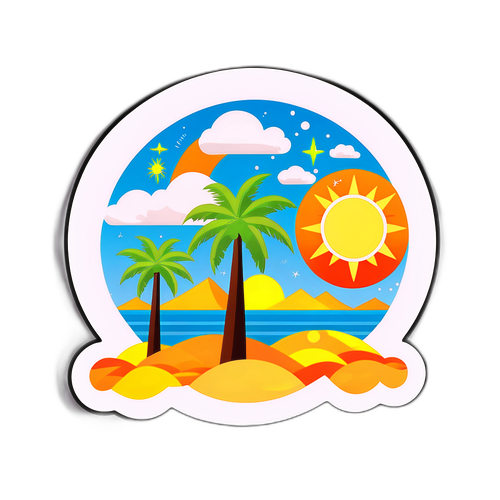 Sticker dự báo thời tiết ở Đà Nẵng - Thời tiết nắng
