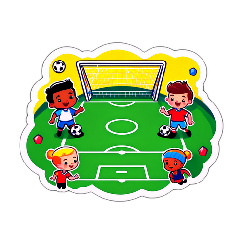 Çocuklara Yönelik Sevimli Futbol Oyun Alanı
