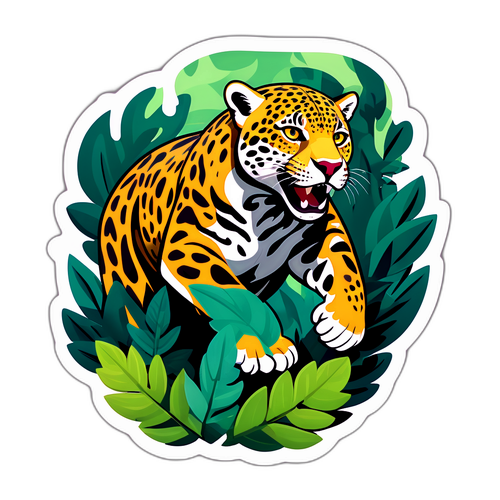 Jaguarglimlach in de Jungle