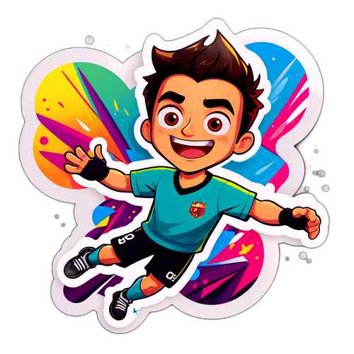 Adesivo do Tiago Volpi em Estilo Cartoon