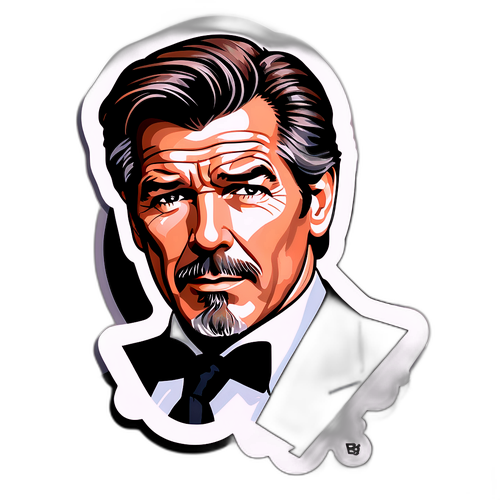 Stilig klistremerke av Pierce Brosnan