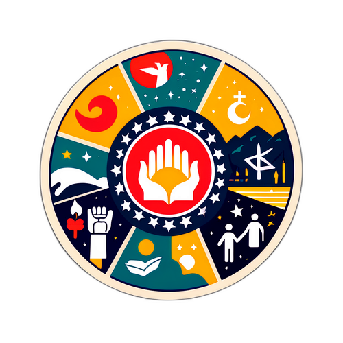 Autocollant Évocateur pour la Nuit du Bien Commun