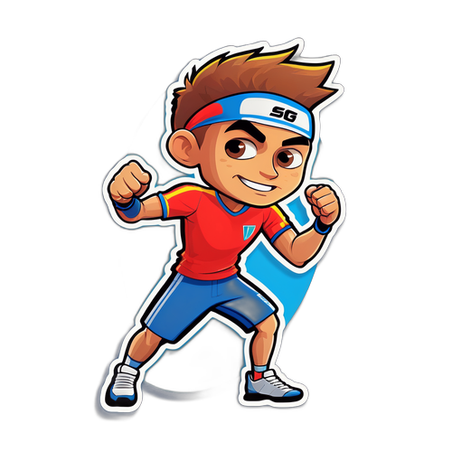 สติกเกอร์การ์ตูนของนักกีฬา Dean Huijsen