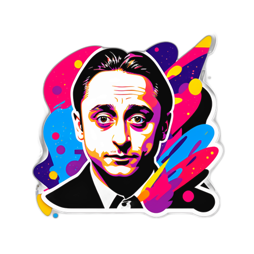 Kieran Culkin Absztrakt Művészeti Matrica