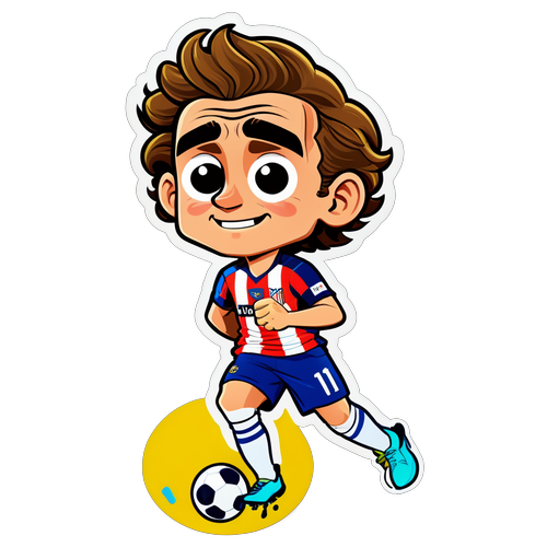 Jangan Lewatkan! Sticker Lucu Griezmann dengan Aksi Tanda Tangan yang Menggemaskan!