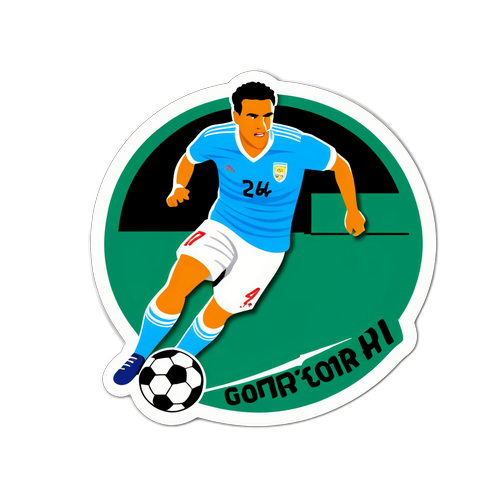 Sticker cầu thủ bóng đá ghi bàn
