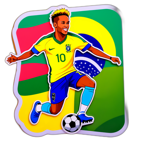 Яскравий стилізований наліпка Неїмар у дії