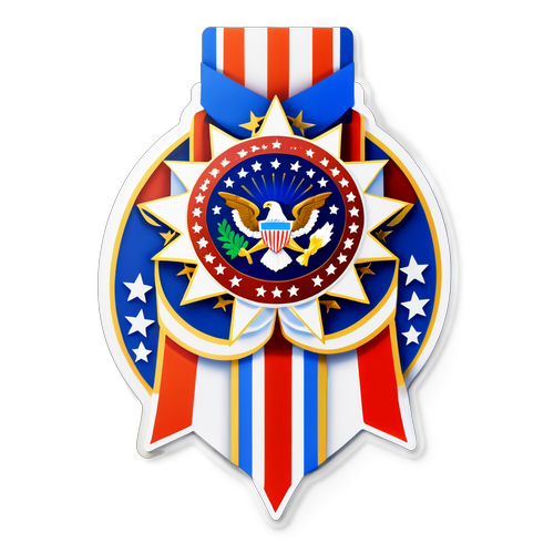 Elegant Presidential Medal of Freedom Sticker