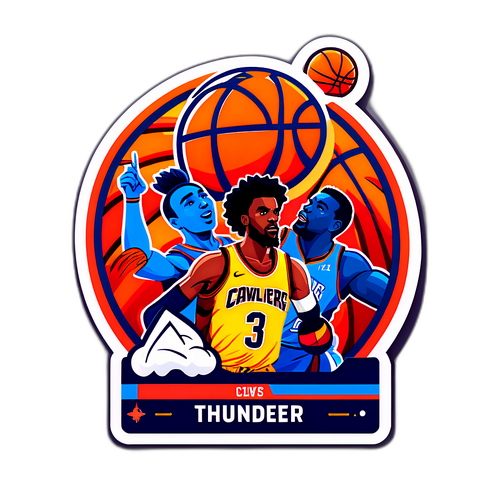 Escenas de un juego de baloncesto entre los Cavaliers y los Thunder