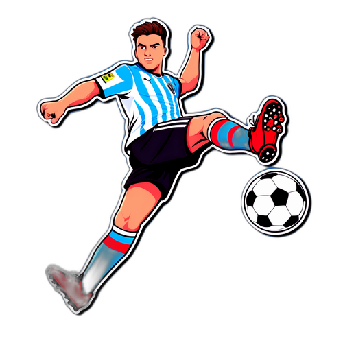 הוא באוויר בעיטת כדורגל