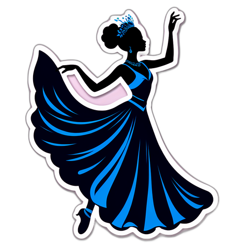 Silhouette di ballerina elegante