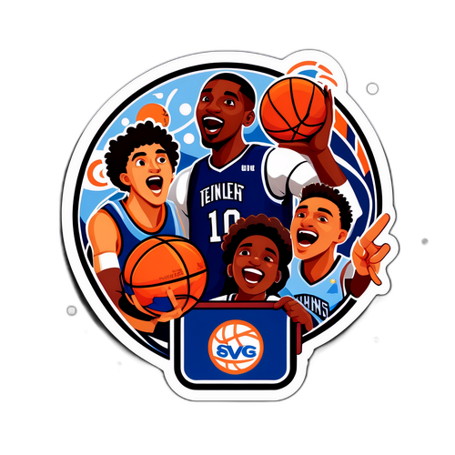 Sticker ng Reaksyon ng Tagahanga sa Basketbol