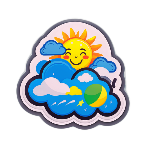 Vidám időjárás matricák