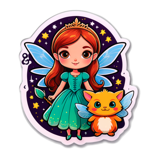 Samolepka s kouzelnou vílou