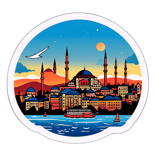 İstanbul Silueti Gün Batımı