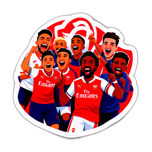 แฟนอาร์เซนอลร้องเพลงในสนามฟุตบอลกับเพื่อน